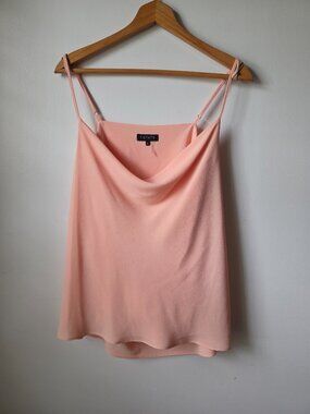 EUC LIKE NEW 1STATE PEACH COWL NECK/BACK SWING OPEN BACK TANK TOP SIZE LARGE
